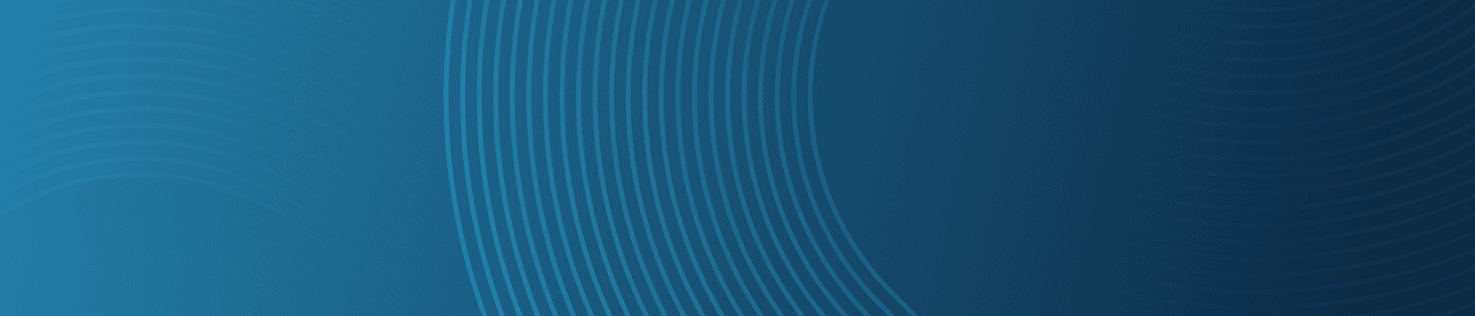 Gradient blue background with subtle concentric circle outlines spanning a wide banner.