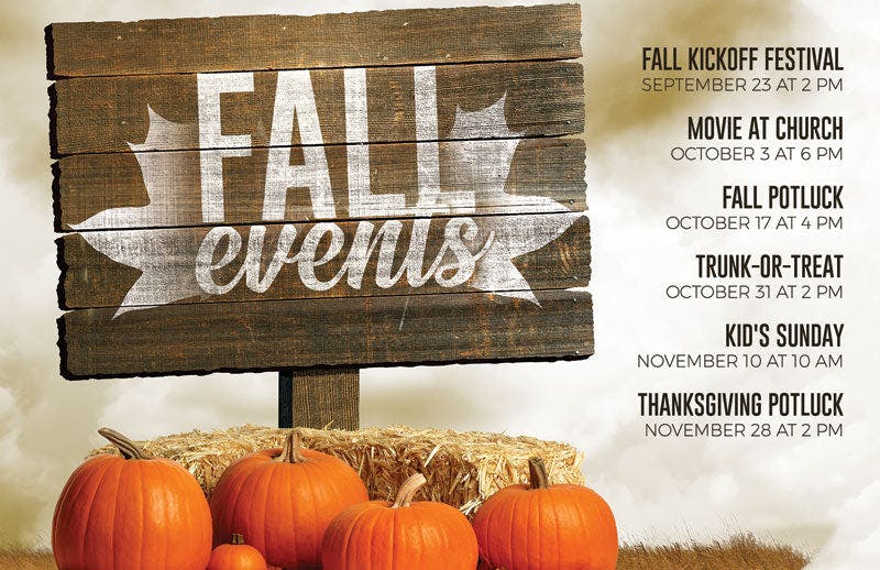 Fall Events Pumpkins Postcard (5,000)