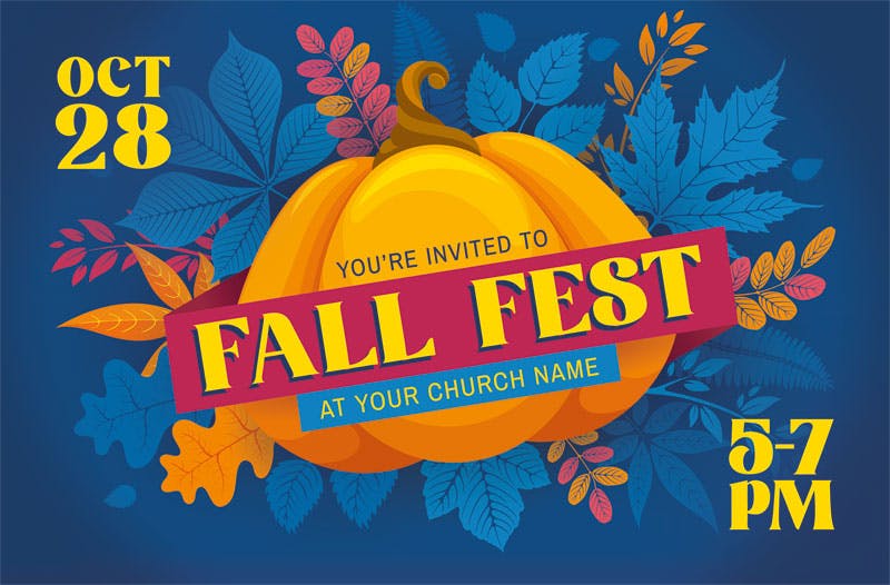 Fall Fest Leaves Postcard (5,000)