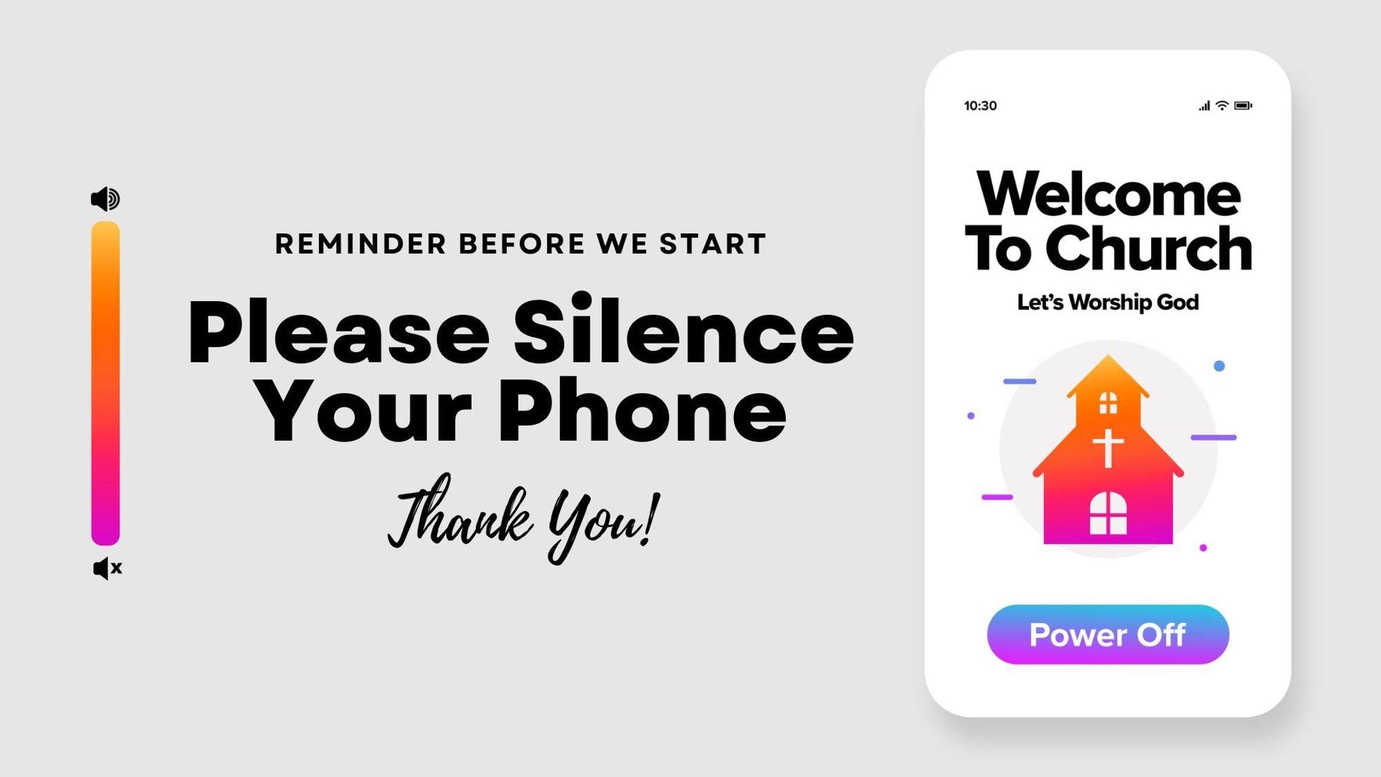 Please Silence Your Phone Canva Template