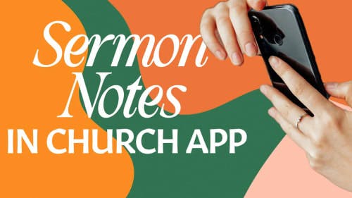 Sermon Notes In The Church App Canva Template 