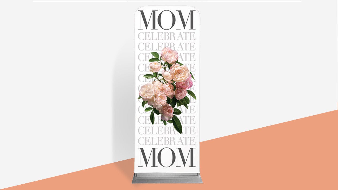 Celebrate Mom Flowers Banner