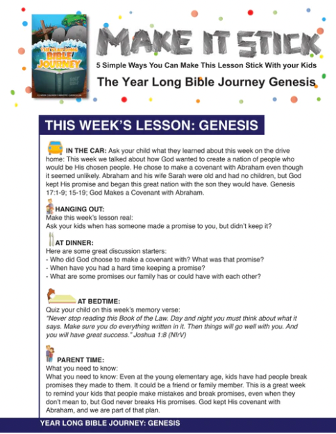 The Year Long Bible Journey 52-Week Children's Ministry Curriculum